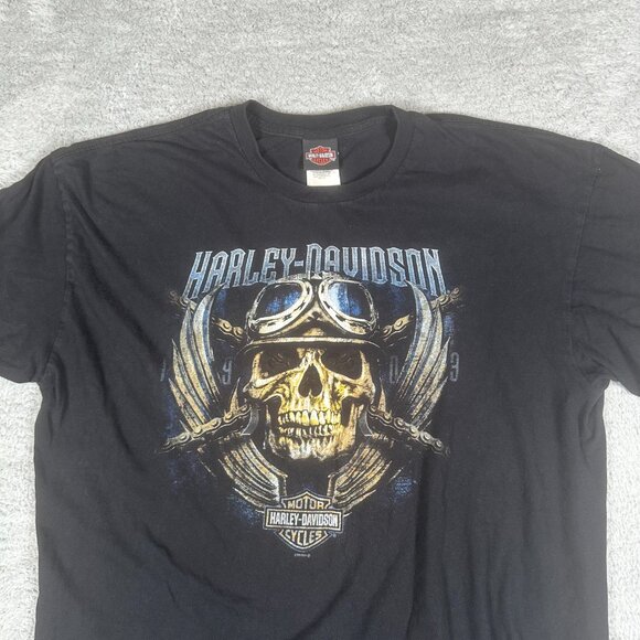 Vintage Harley Davidson Motor Cycles T-Shirt 2XL Black Fargo ND - Picture 3 of 12